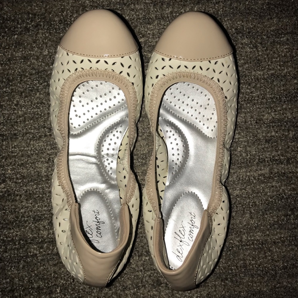 White Deflex Comfort Ballet Shoes